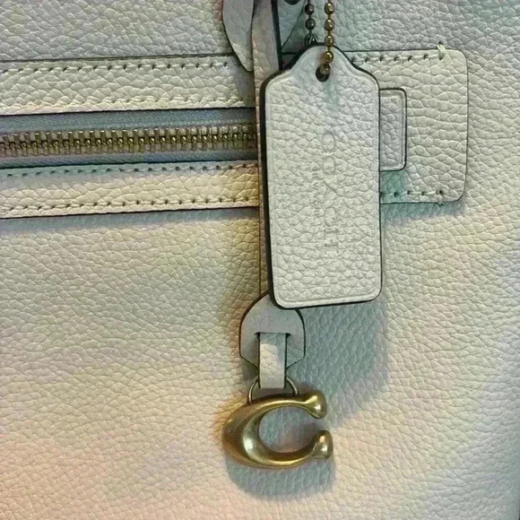 Coach Taylor Leather Gold Tone Tote Bag & Dusty - Picture 10 of 12